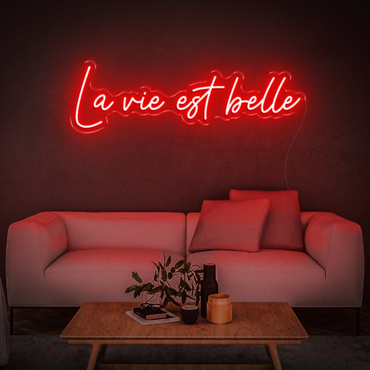 La vie est belle LED Neon Sign